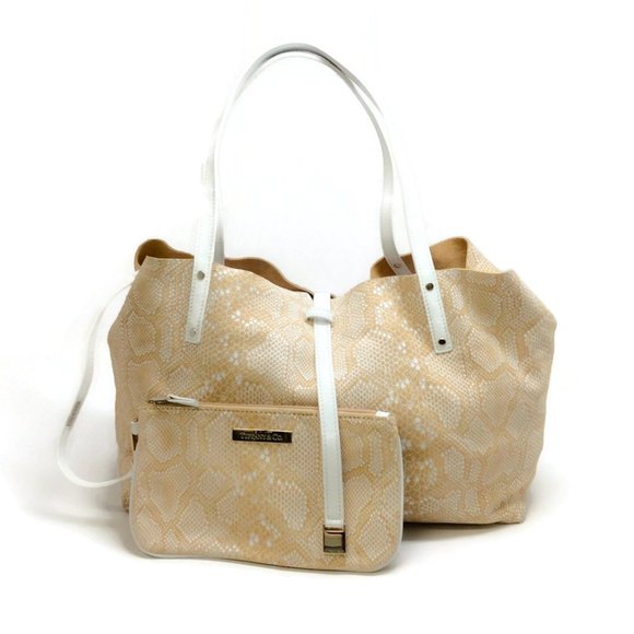Tiffany & Co. Handbags - Tiffany & Co. Reversible Python Skin Leather Tote